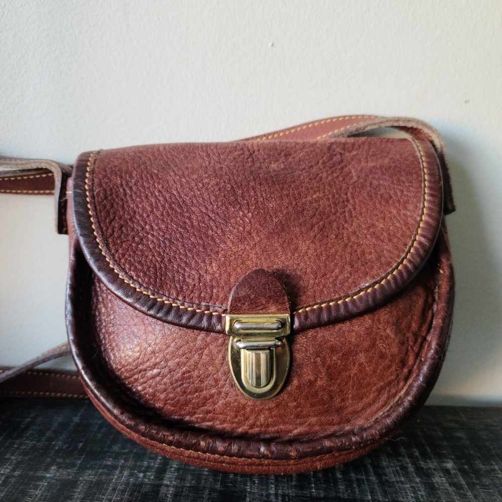 Roots Vintage Small Leather Saddle Bag